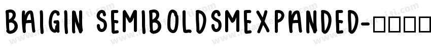 BAIGIN SEMIBOLDSMEXPANDED字体转换